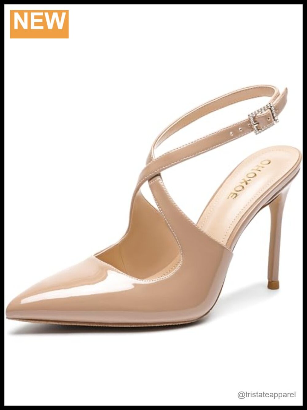 Women's Slingback 4" High Heels Pointed Toe Stiletto Pumps